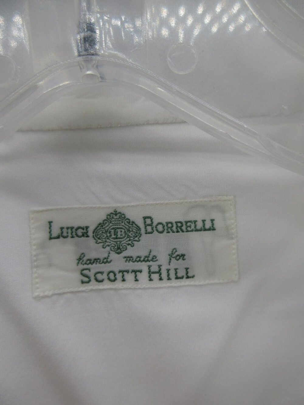 Luigi Borrelli Shirt 17.5 Button Up Dress Shirt Quiet Luxury Italy - Picture 10 of 12